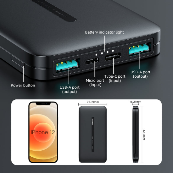 صورة • Power Bank Joyroom 10000Mah T012